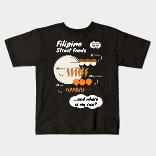 Funny Filipina Filipino Food Menu Rice Philippines Kids T-Shirt